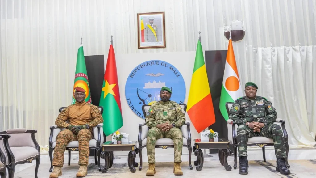 AES Leaders - Captain Ibrahim Traoré, Colonel Assimi Goïta and General Abdulramane Tiani