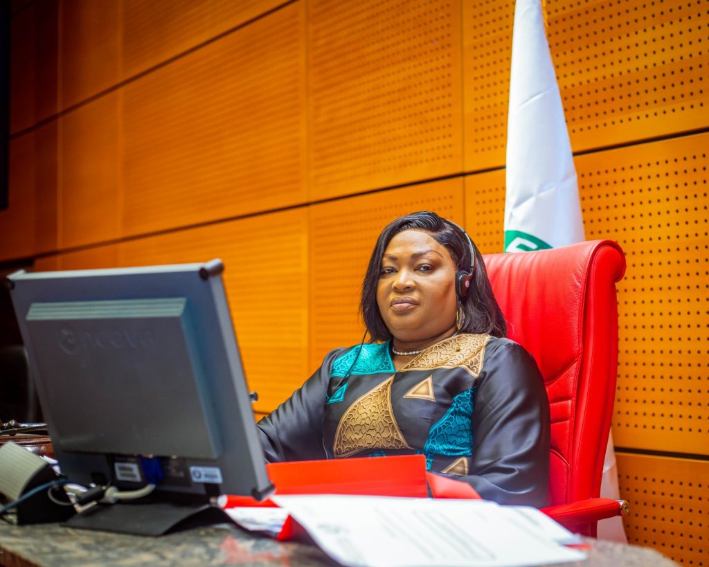 Hon. Memounatou Ibrahima is the first elected female Speaker of the ECOWAS Parliament.