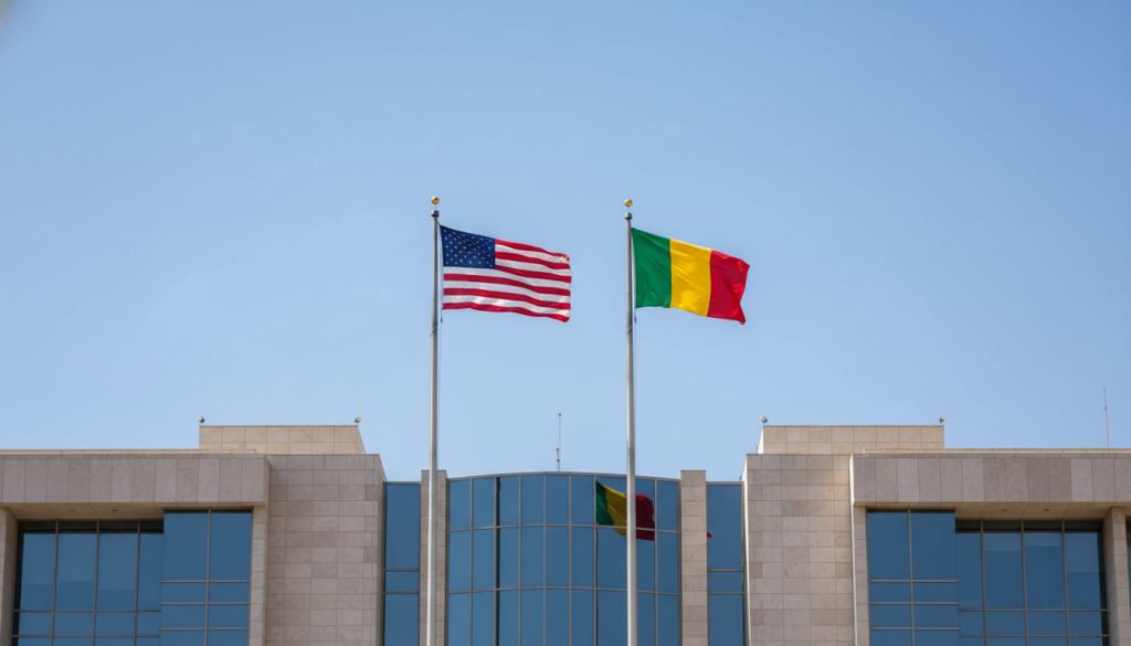Mali Welcomes U.S. Talks in Renewed Strategic Bilateral Relations The Flags of Mali and the United States of America