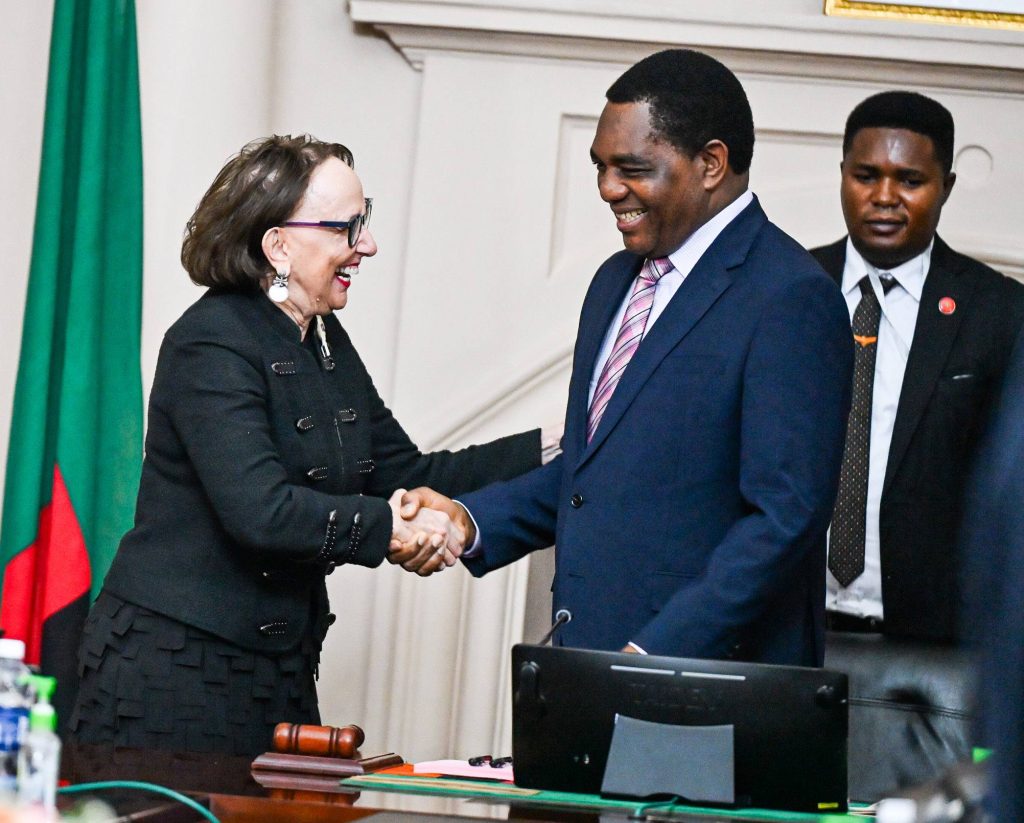 Zambia’s Hichilema Declares Africa’s Resolve to Responsible Extraction of Its Minerals Zambia’s President, Hakainde Hichilema and Secretary-General UNCTAD, Rebeca Grynspan.