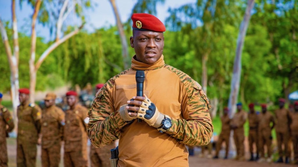 Captain Ibrahim Traoré, Transitional President of Burkina Faso.